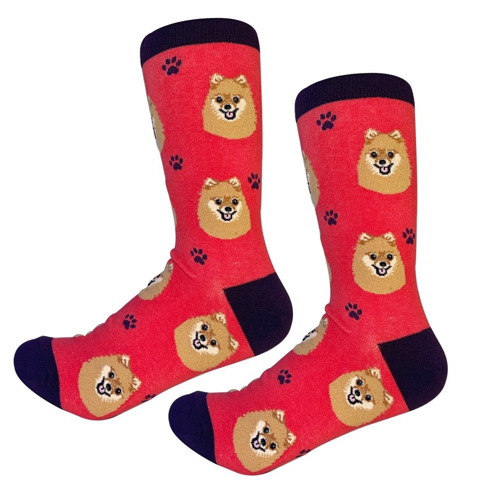 Pomeranian  - Fun Unisex Socks - Crazy Pet Lover - Novelty Socks